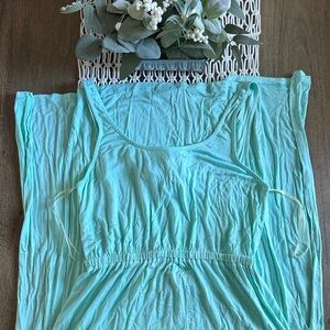 Aqua Open Back Maxi Dress